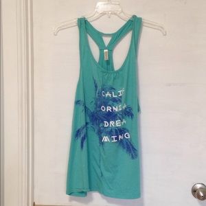 Turquoise "California Dreaming" tank